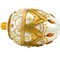 Miss Christmas 4.5 Inch Small White And Gold Faberge Egg Christmas Tree Ornament , Christmas Decor Easter Retro Style